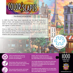 Puzzle Masterpieces: 1000 Piece Colorscapes - Paris Streets
