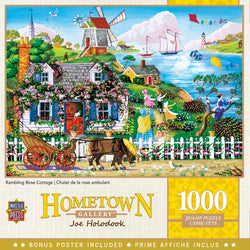 Puzzle Masterpieces: 1000 Piece Hometown Gallery - Rambling Rose Cottage