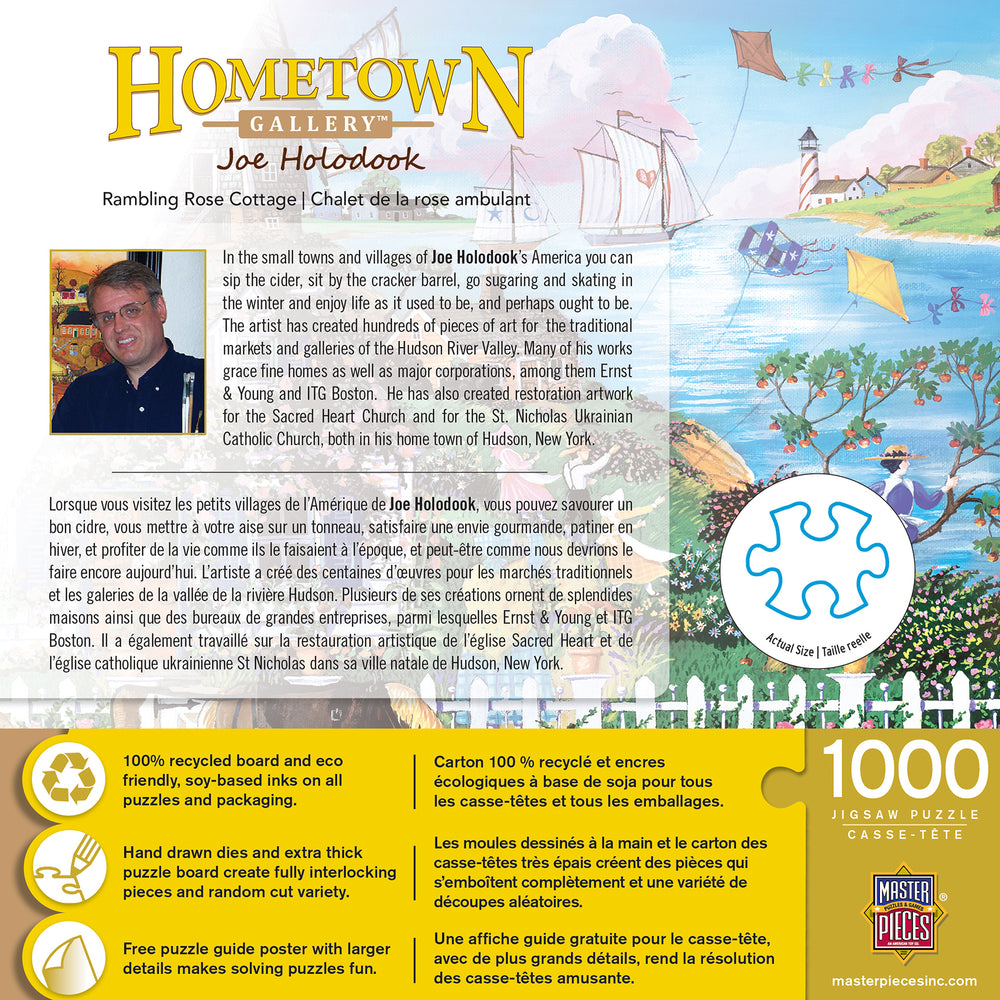 Puzzle Masterpieces: 1000 Piece Hometown Gallery - Rambling Rose Cottage
