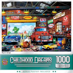 Puzzle Masterpieces: 1000 Piece Childhood Dreams - Wayne's Garage