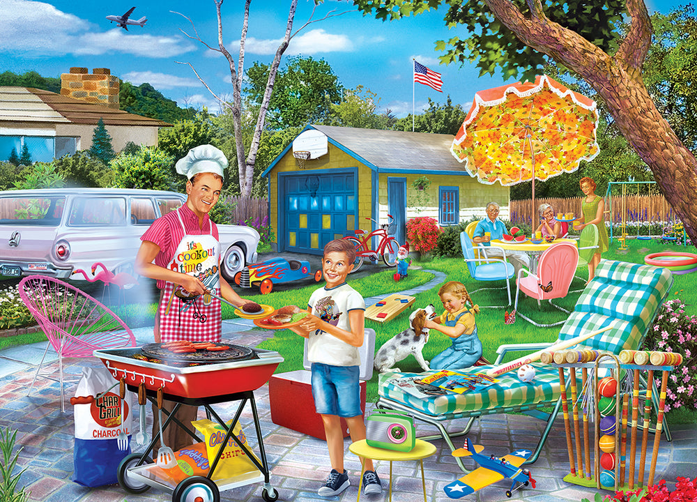 Puzzle Masterpieces: 1000 Piece Childhood Dreams - Backyard BBQ