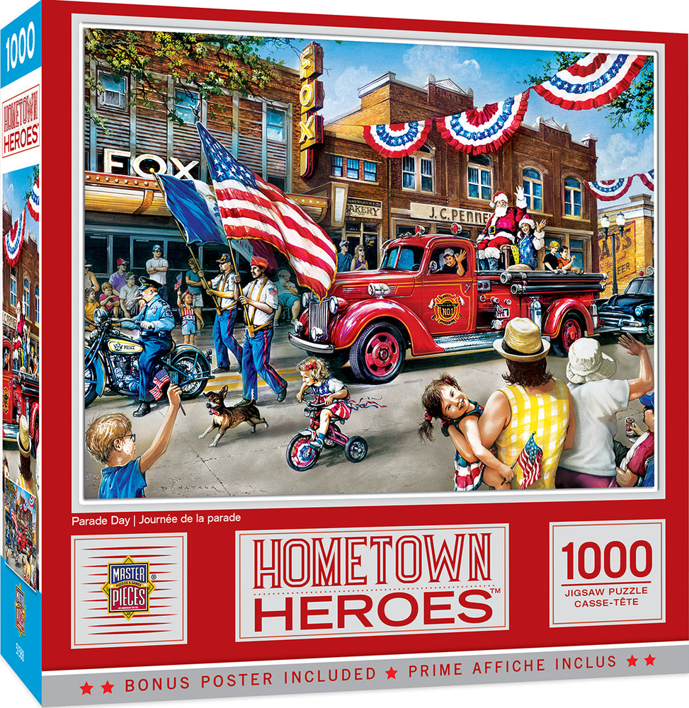 Puzzle Masterpieces: 1000 Piece Hometown Heroes - Parade Day