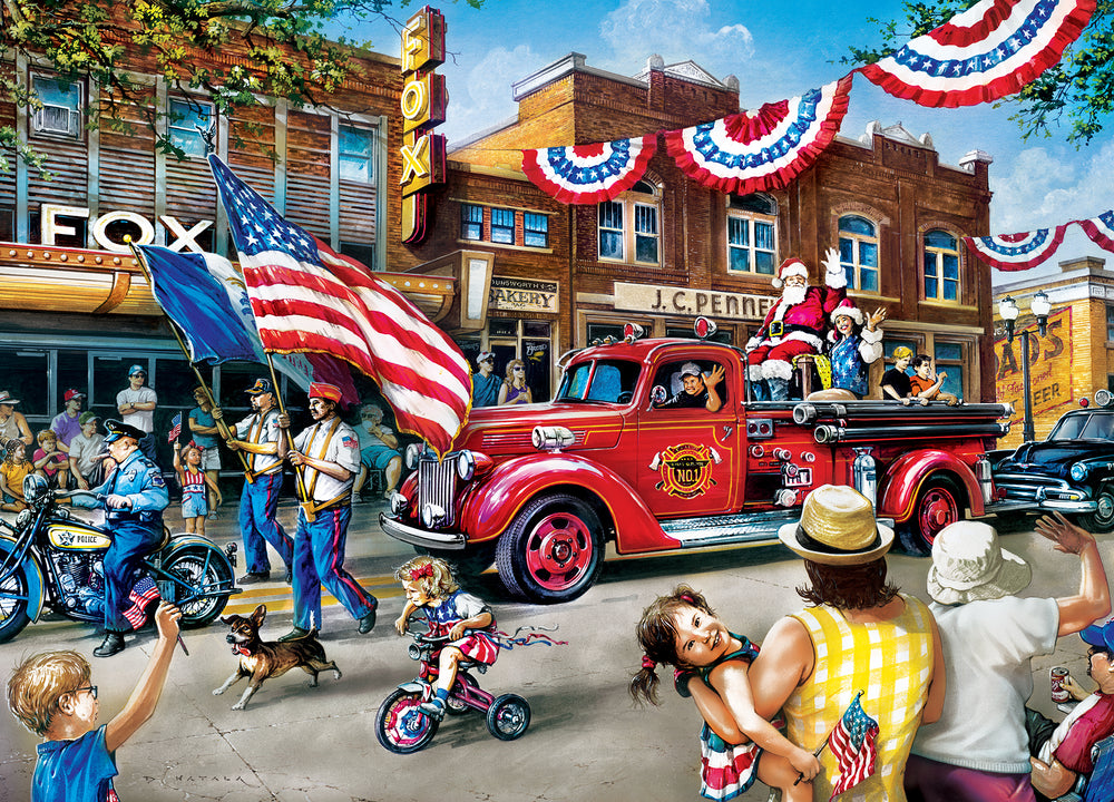 Puzzle Masterpieces: 1000 Piece Hometown Heroes - Parade Day