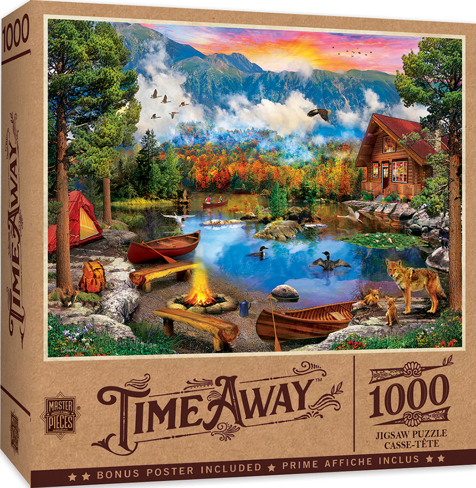 Puzzle Masterpieces: 1000 Piece Time Away - Sunset Canoe
