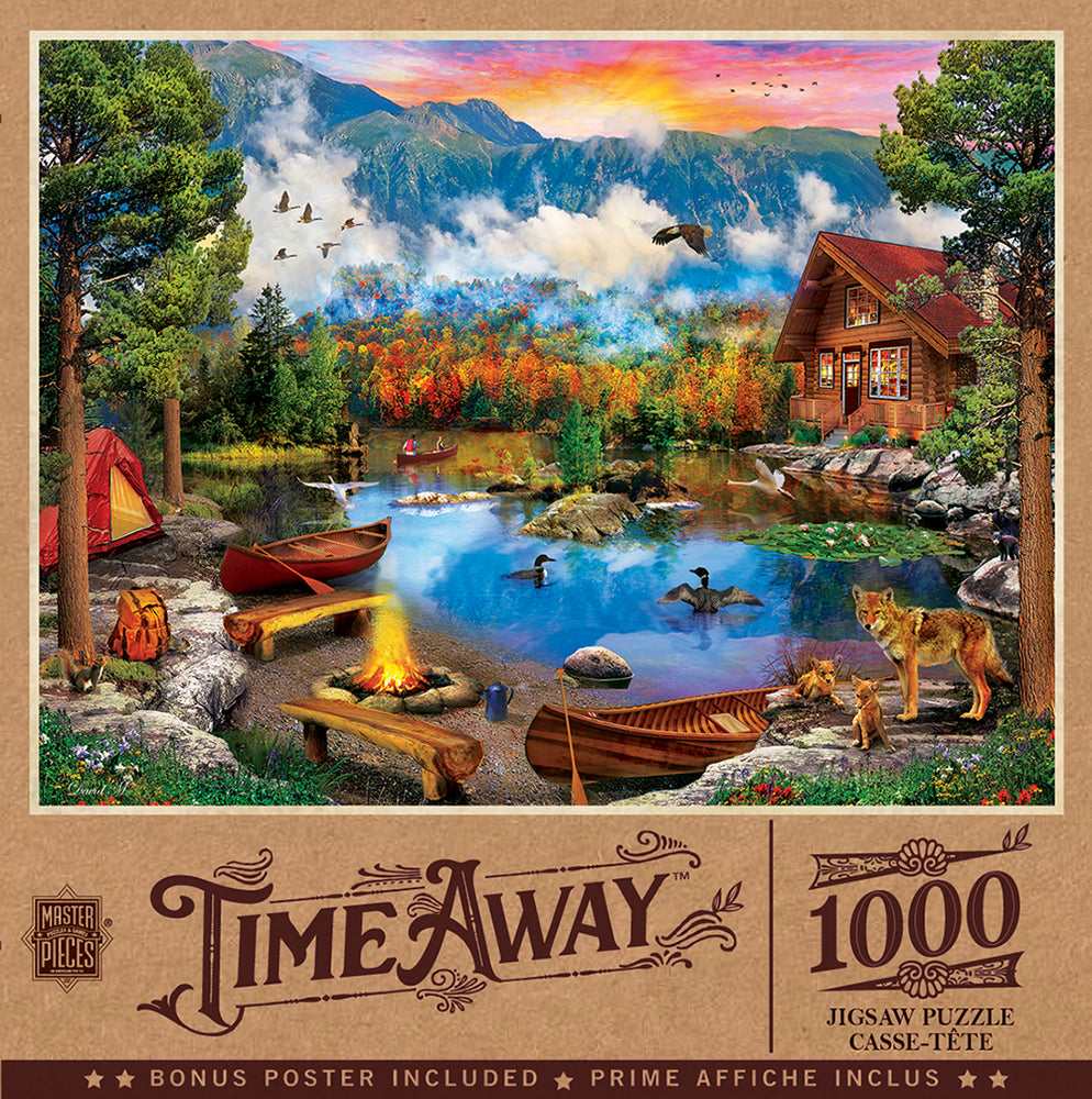 Puzzle Masterpieces: 1000 Piece Time Away - Sunset Canoe