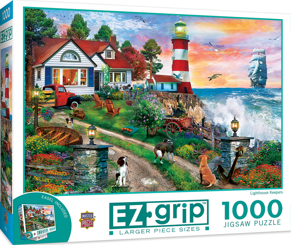 Puzzle Masterpieces: 1000 Piece EzGrip Lighthouse Keepers