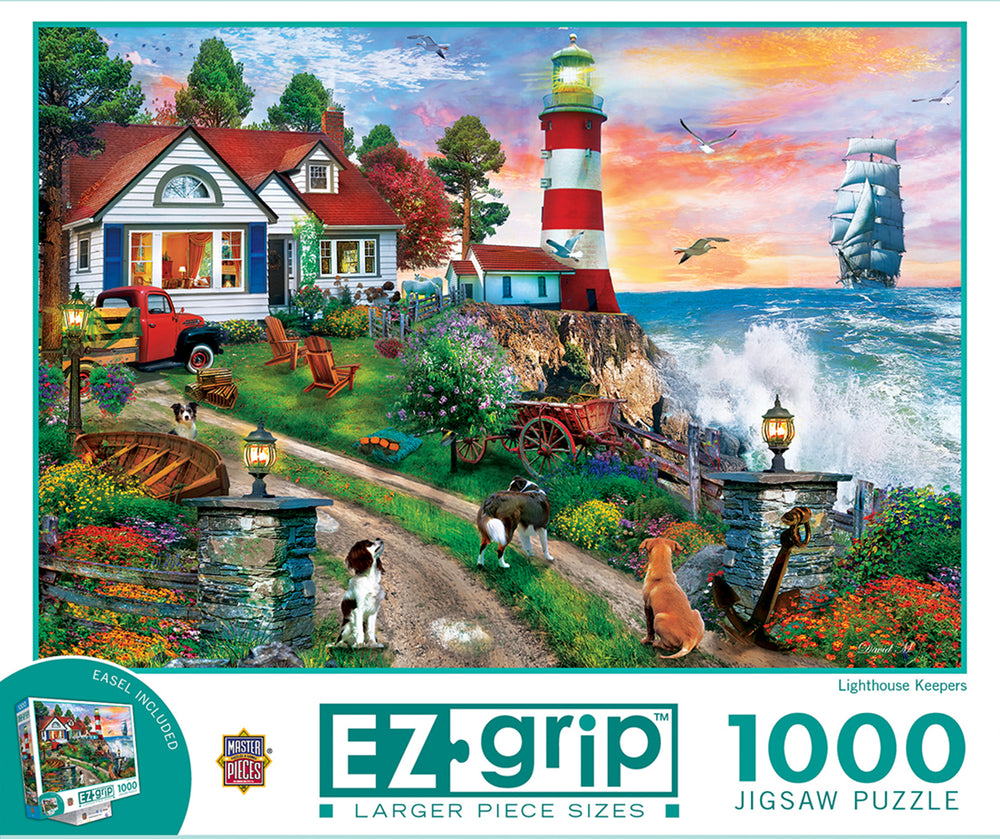 Puzzle Masterpieces: 1000 Piece EzGrip Lighthouse Keepers