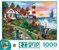 Puzzle Masterpieces: 1000 Piece EzGrip Lighthouse Keepers