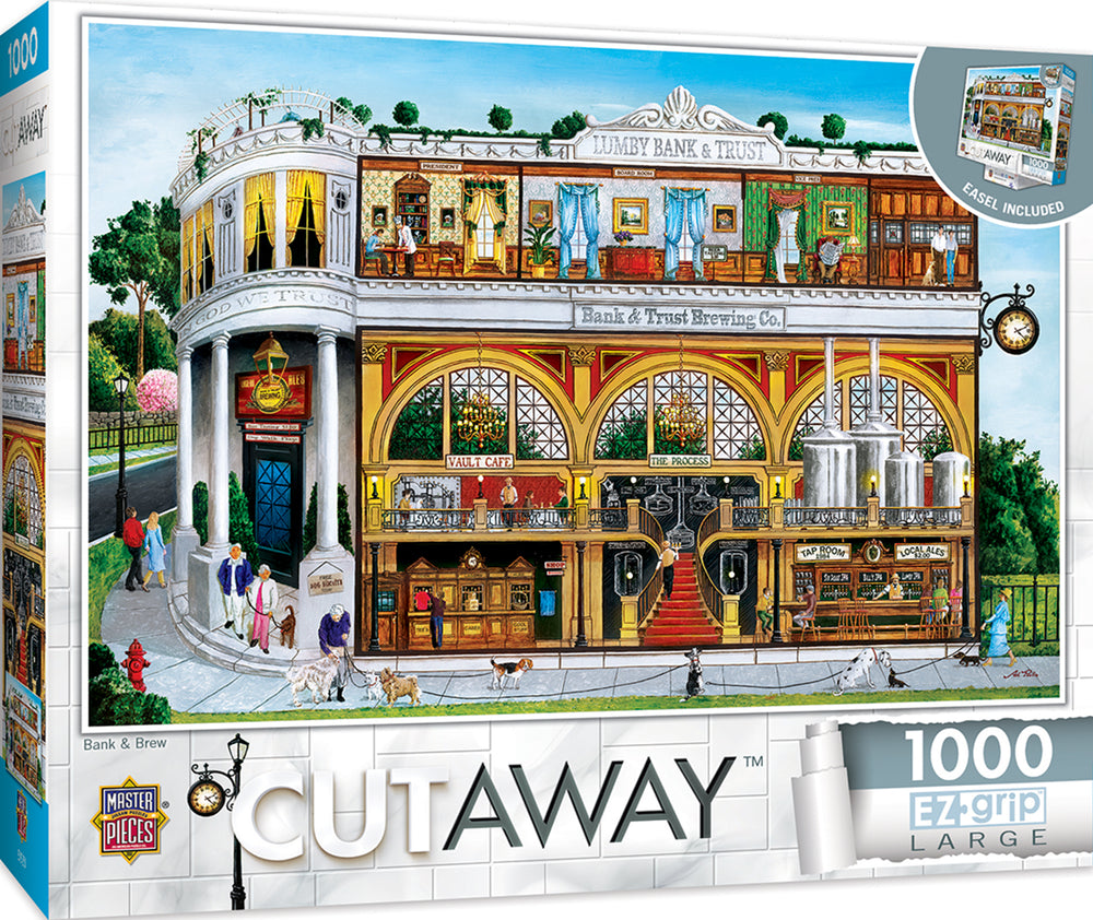 Puzzle Masterpieces: 1000 Piece EzGrip Cut-Aways - Bank & Brew