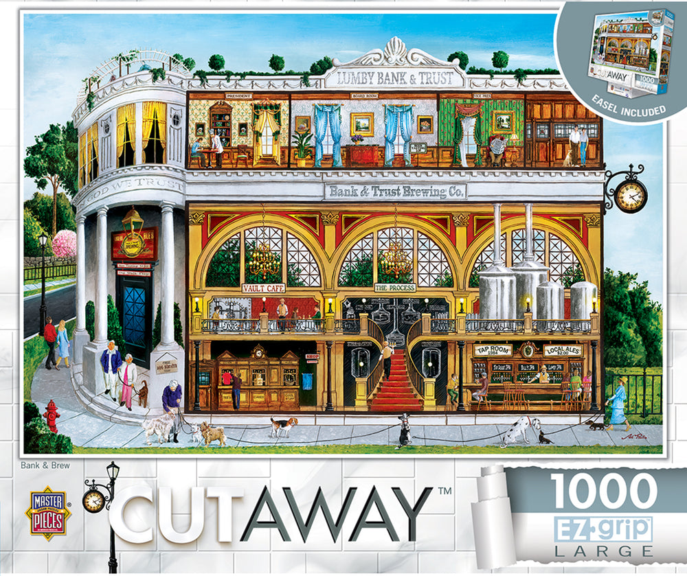 Puzzle Masterpieces: 1000 Piece EzGrip Cut-Aways - Bank & Brew