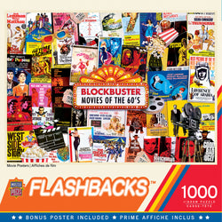Puzzle Masterpieces: 1000 Piece Flashbacks - Movie Posters