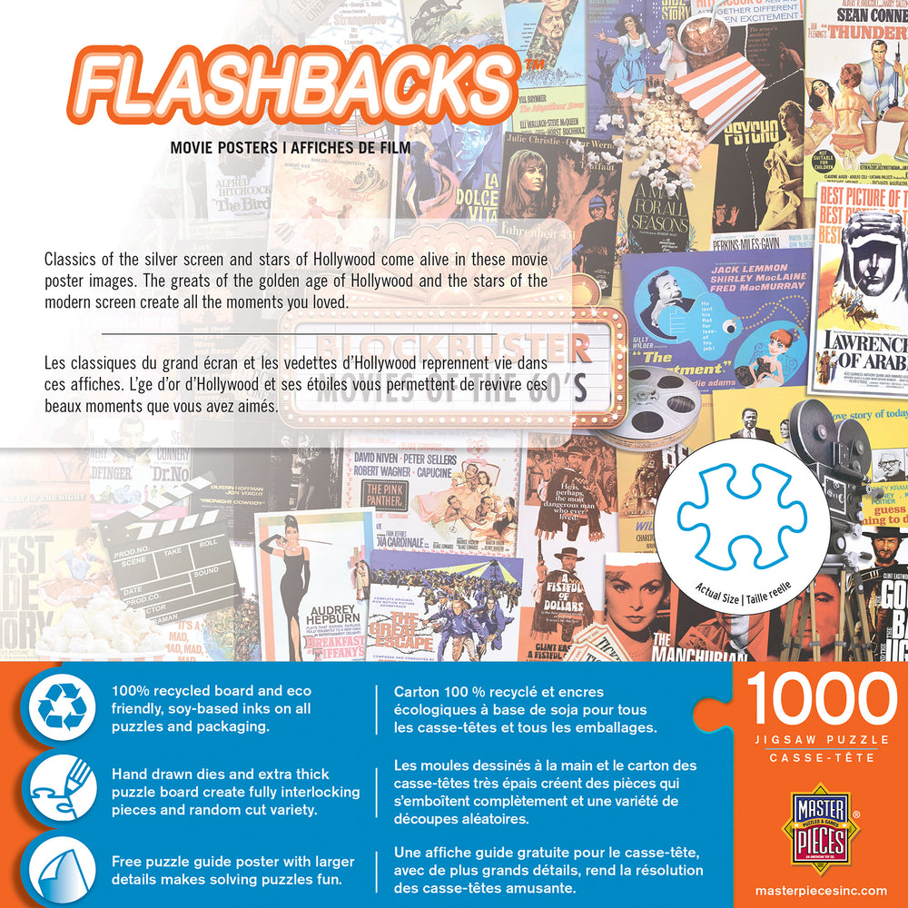 Puzzle Masterpieces: 1000 Piece Flashbacks - Movie Posters