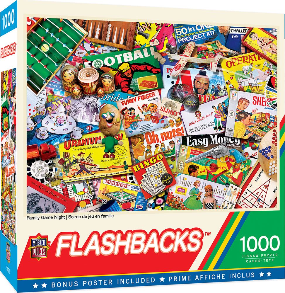 Puzzle Masterpieces: 1000 Piece Flashbacks - Family Game Night