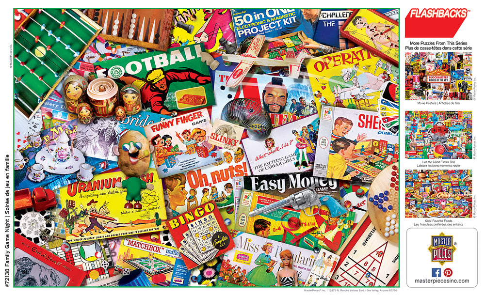 Puzzle Masterpieces: 1000 Piece Flashbacks - Family Game Night