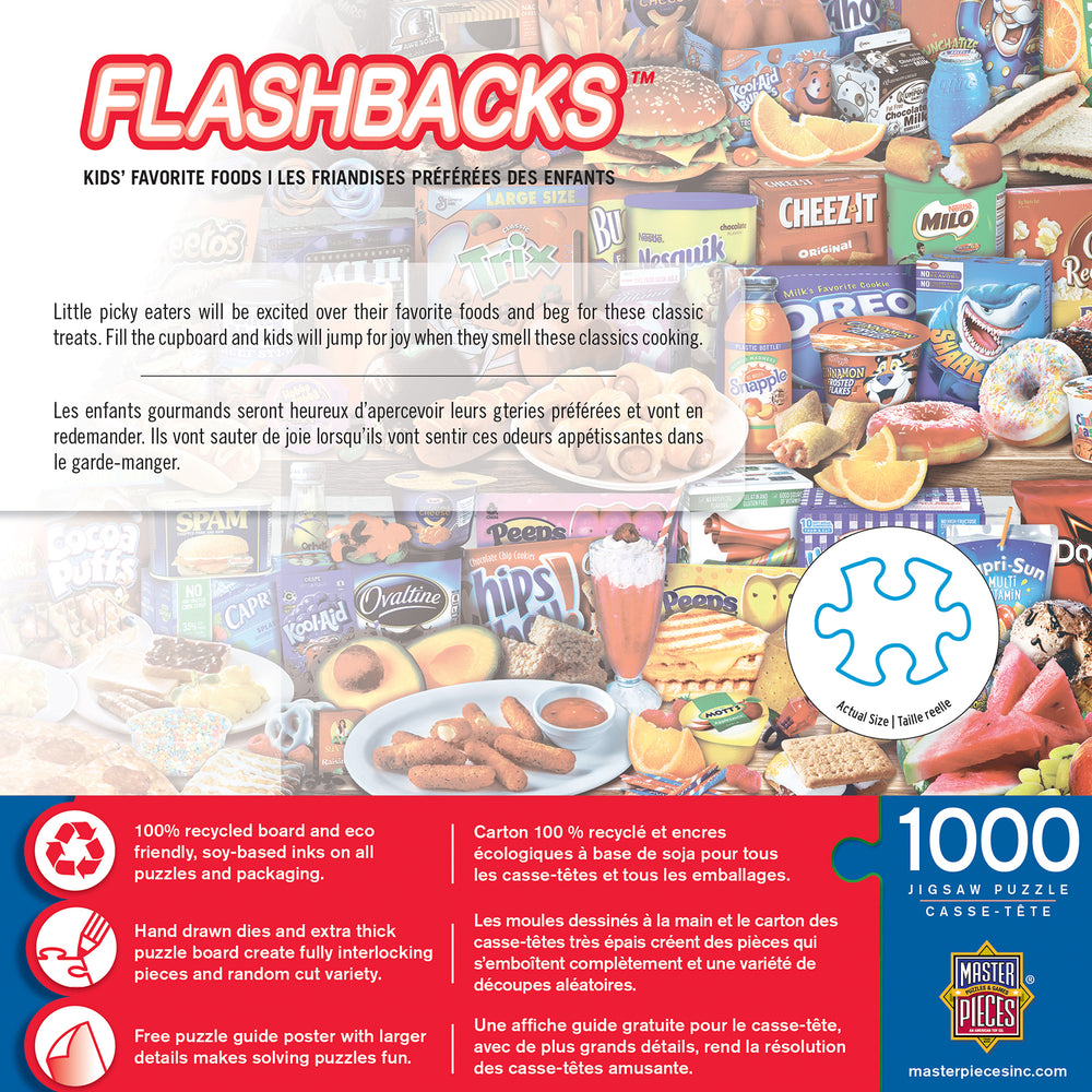Puzzle Masterpieces: 1000 Piece Flashbacks - Kids Favorite Foods