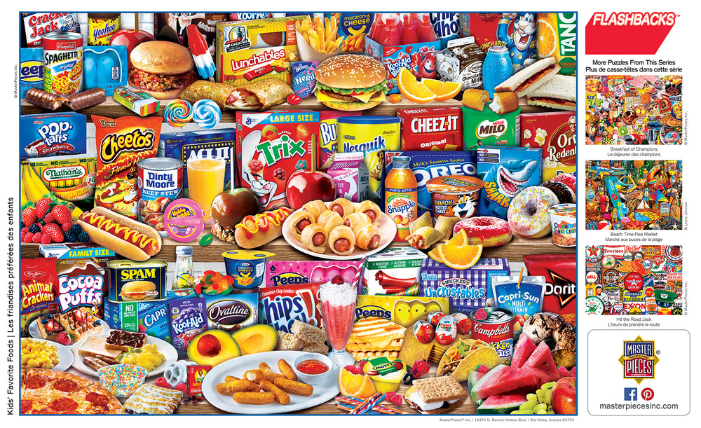 Puzzle Masterpieces: 1000 Piece Flashbacks - Kids Favorite Foods