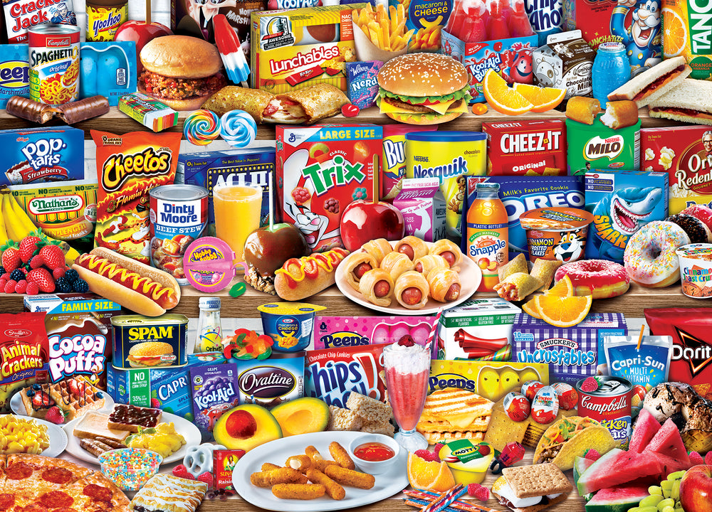 Puzzle Masterpieces: 1000 Piece Flashbacks - Kids Favorite Foods