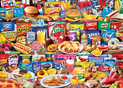 Puzzle Masterpieces: 1000 Piece Flashbacks - Kids Favorite Foods