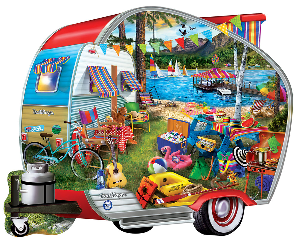 Puzzle Masterpieces: 1000 Piece Shaped Countours - Happy Campers