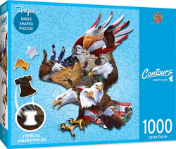 Puzzle Masterpieces: 1000 Piece Shaped Countours - Majestic Flight