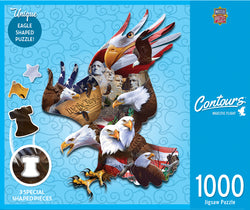 Puzzle Masterpieces: 1000 Piece Shaped Countours - Majestic Flight