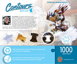 Puzzle Masterpieces: 1000 Piece Shaped Countours - Majestic Flight