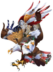 Puzzle Masterpieces: 1000 Piece Shaped Countours - Majestic Flight