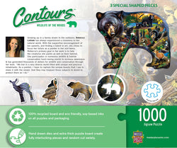 Puzzle Masterpieces: 1000 Piece Shaped Countours - Wildlife of the Woods