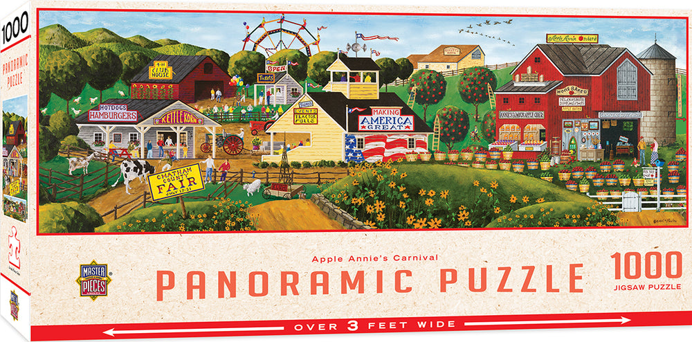 Puzzle Masterpieces: 1000 Piece Panoramic Apple Annie's Carnival