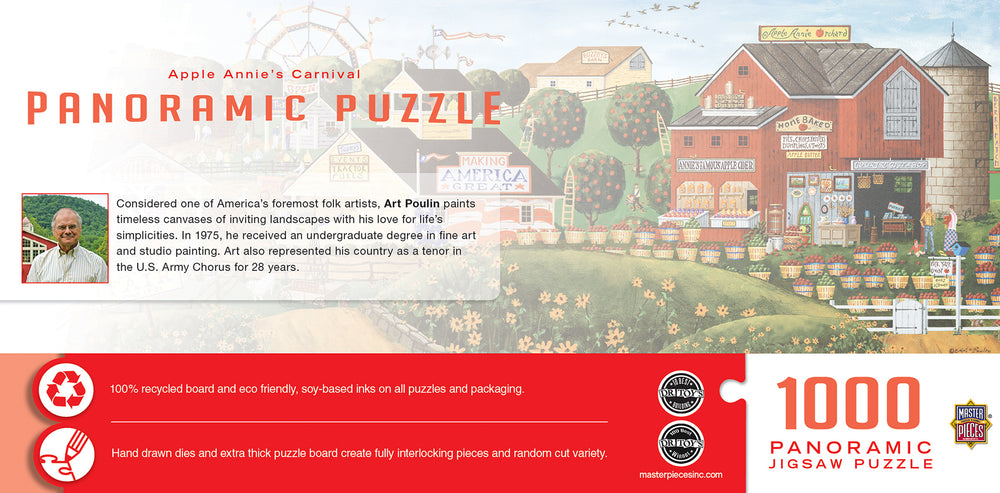 Puzzle Masterpieces: 1000 Piece Panoramic Apple Annie's Carnival