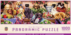 Puzzle Masterpieces: 1000 Piece Panoramic Flower Box Playground