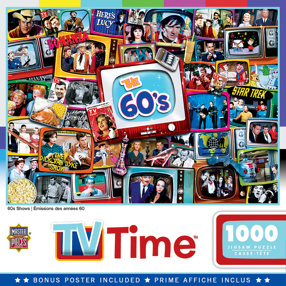 Puzzle Masterpieces: 1000 Piece TV Time - 60s Shows
