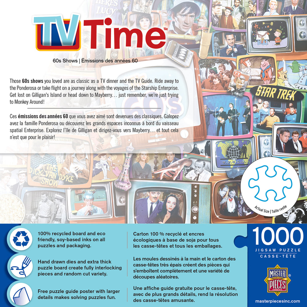 Puzzle Masterpieces: 1000 Piece TV Time - 60s Shows