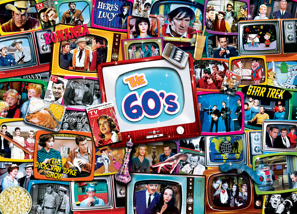 Puzzle Masterpieces: 1000 Piece TV Time - 60s Shows