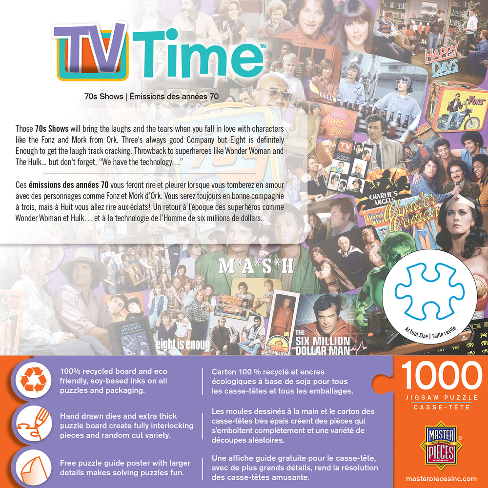 Puzzle Masterpieces: 1000 Piece TV Time - 70s Shows