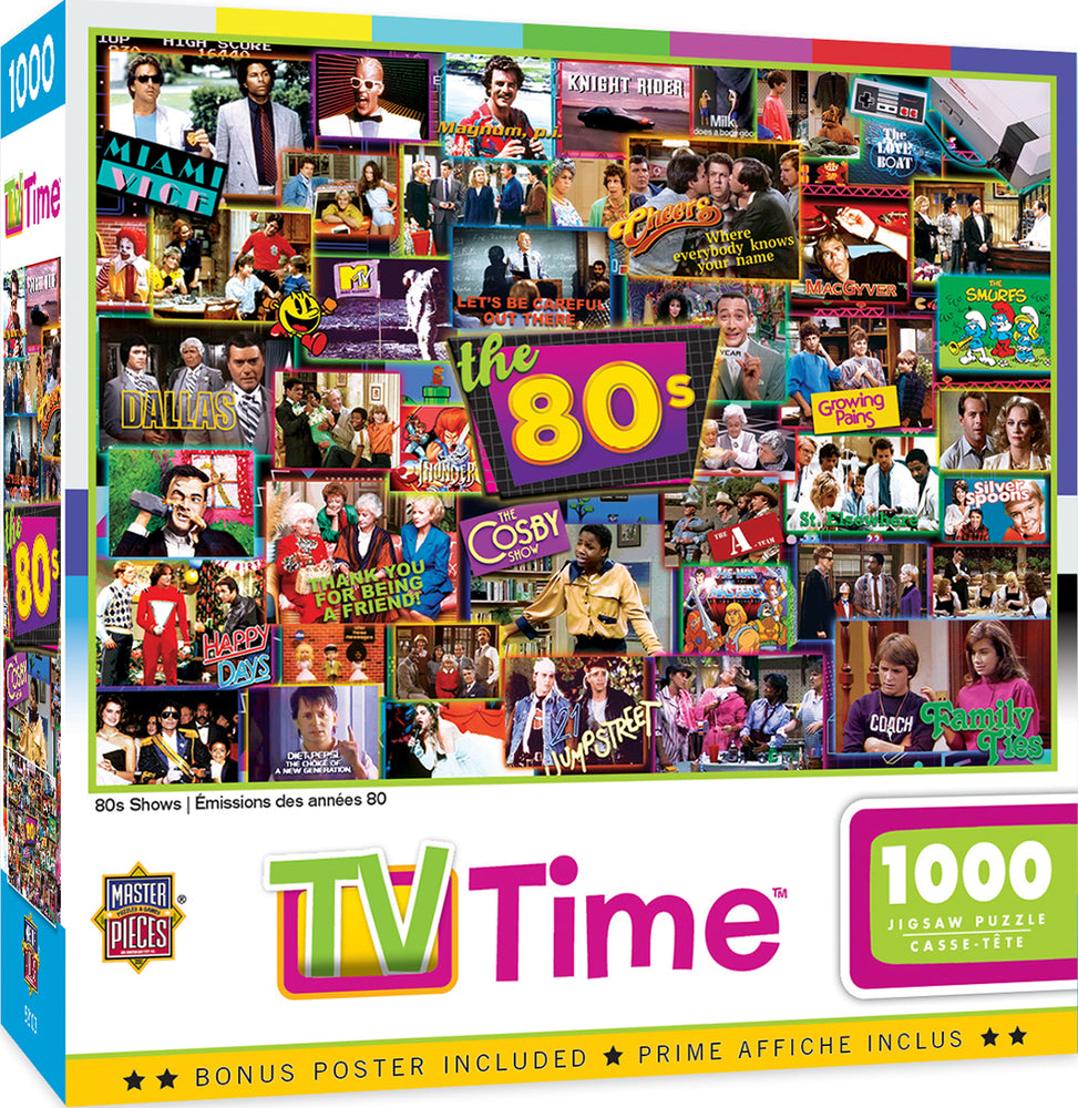 Puzzle Masterpieces: 1000 Piece TV Time - 80s Shows