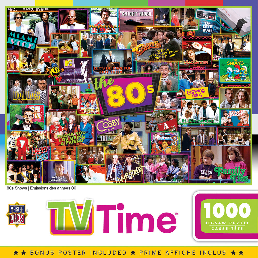 Puzzle Masterpieces: 1000 Piece TV Time - 80s Shows