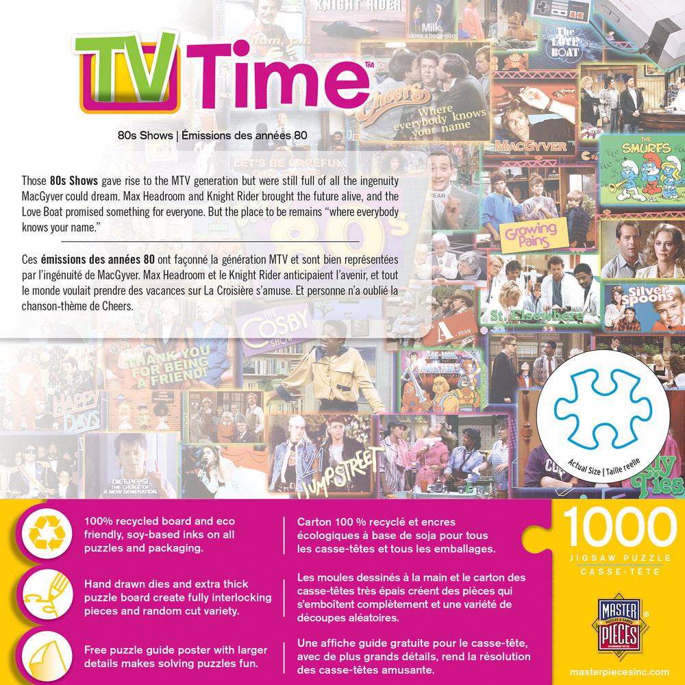 Puzzle Masterpieces: 1000 Piece TV Time - 80s Shows