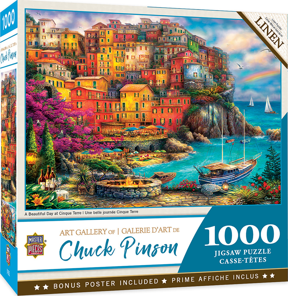 Puzzle Masterpieces: 1000 Piece Art Gallery - A Beautiful Day at Cinque Terre