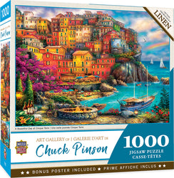 Puzzle Masterpieces: 1000 Piece Art Gallery - A Beautiful Day at Cinque Terre