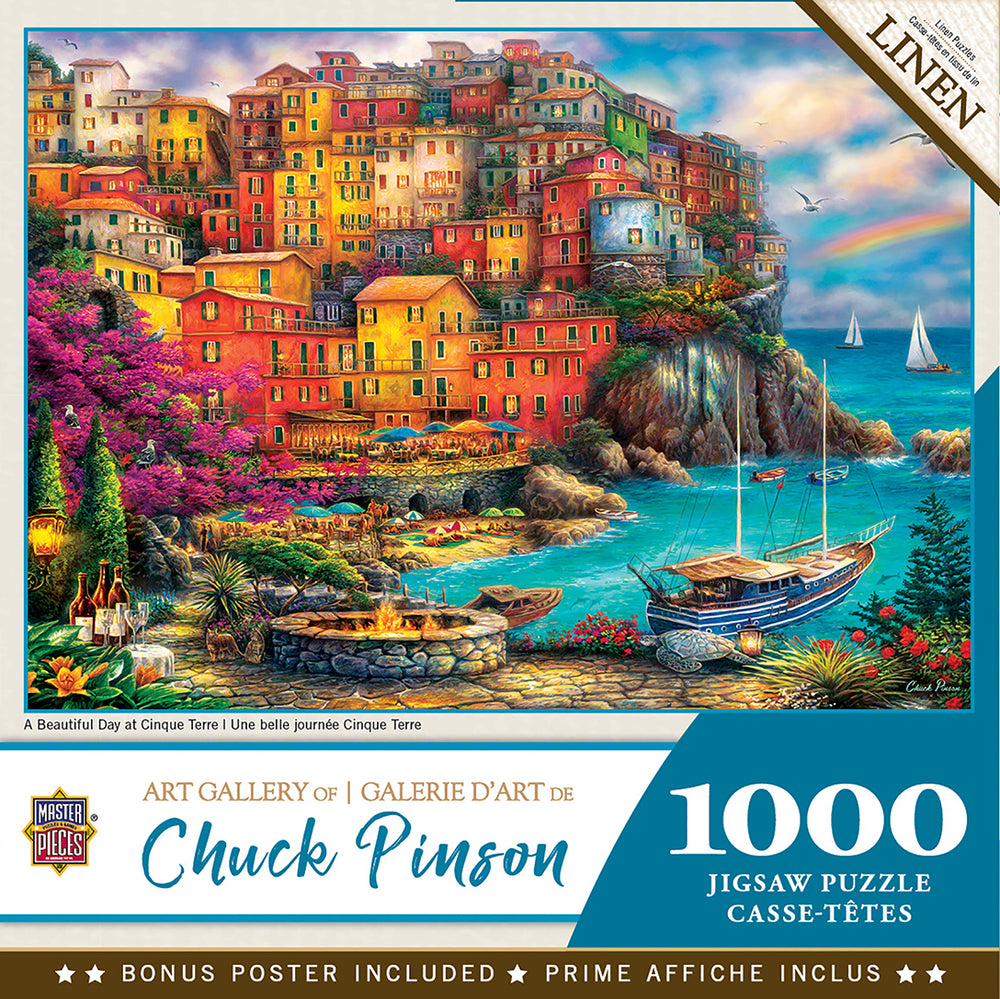 Puzzle Masterpieces: 1000 Piece Art Gallery - A Beautiful Day at Cinque Terre