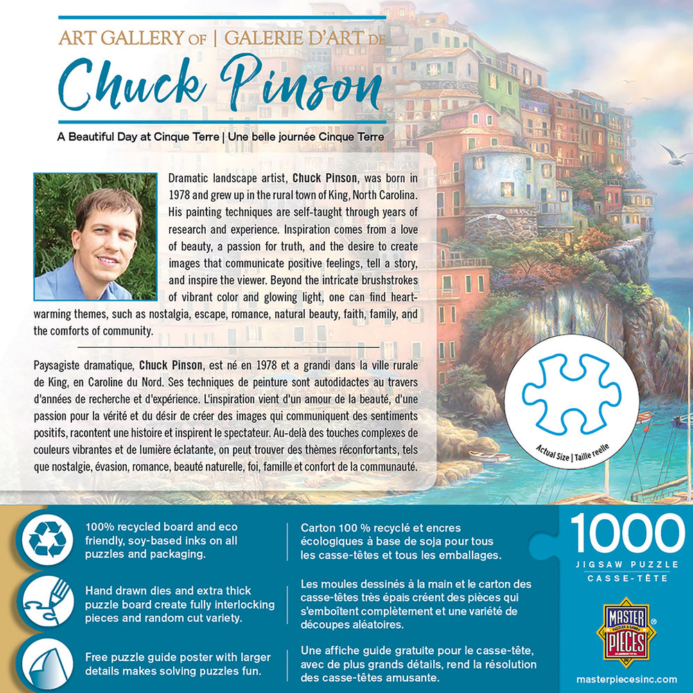 Puzzle Masterpieces: 1000 Piece Art Gallery - A Beautiful Day at Cinque Terre