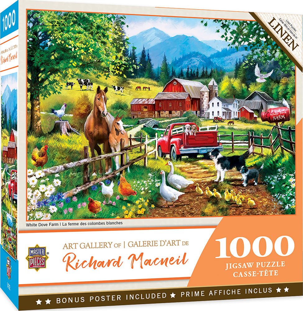 Puzzle Masterpieces: 1000 Piece Art Gallery - White Dove Farm