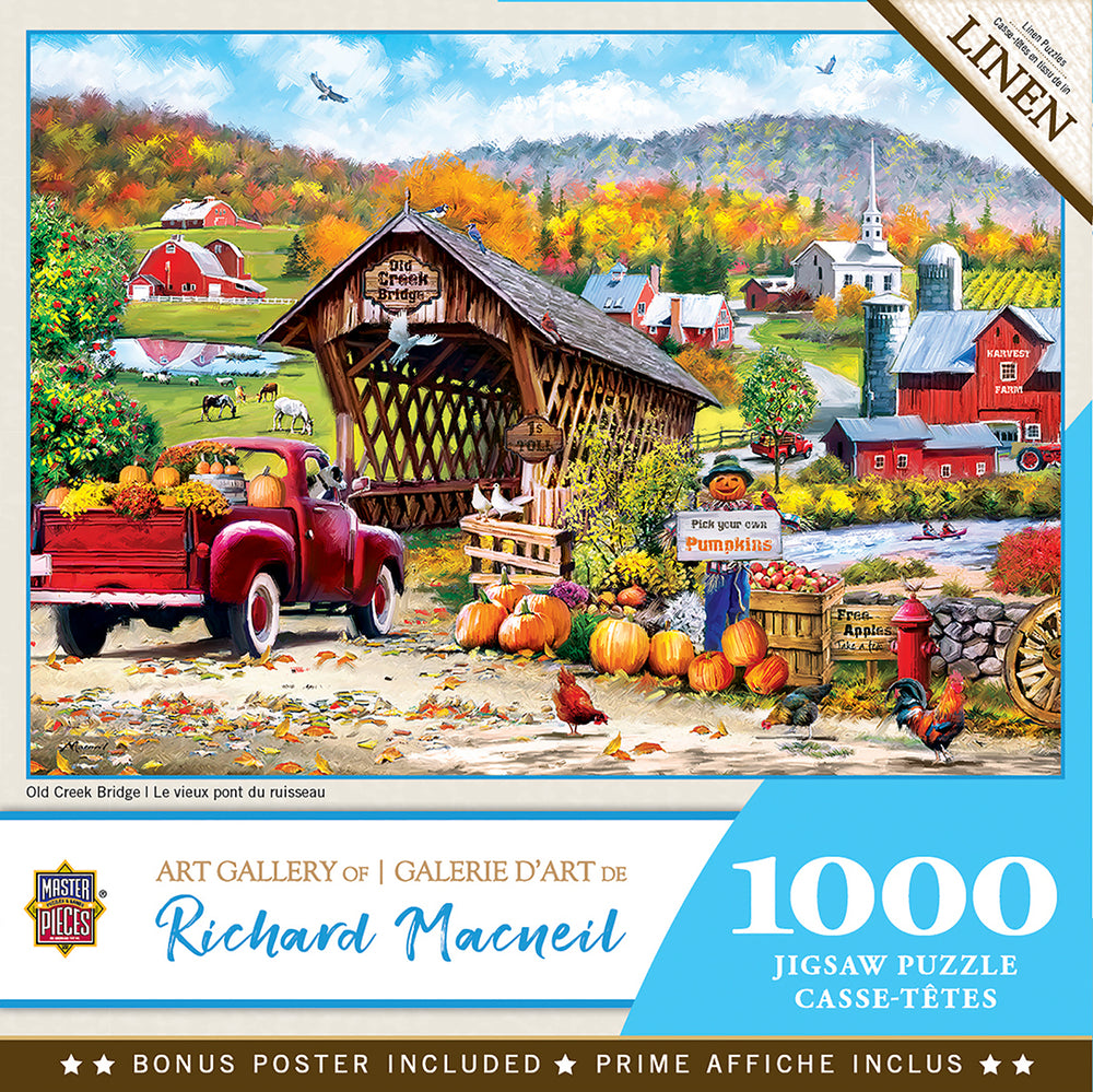 Puzzle Masterpieces: 1000 Piece Art Gallery - Old Creek Bridge