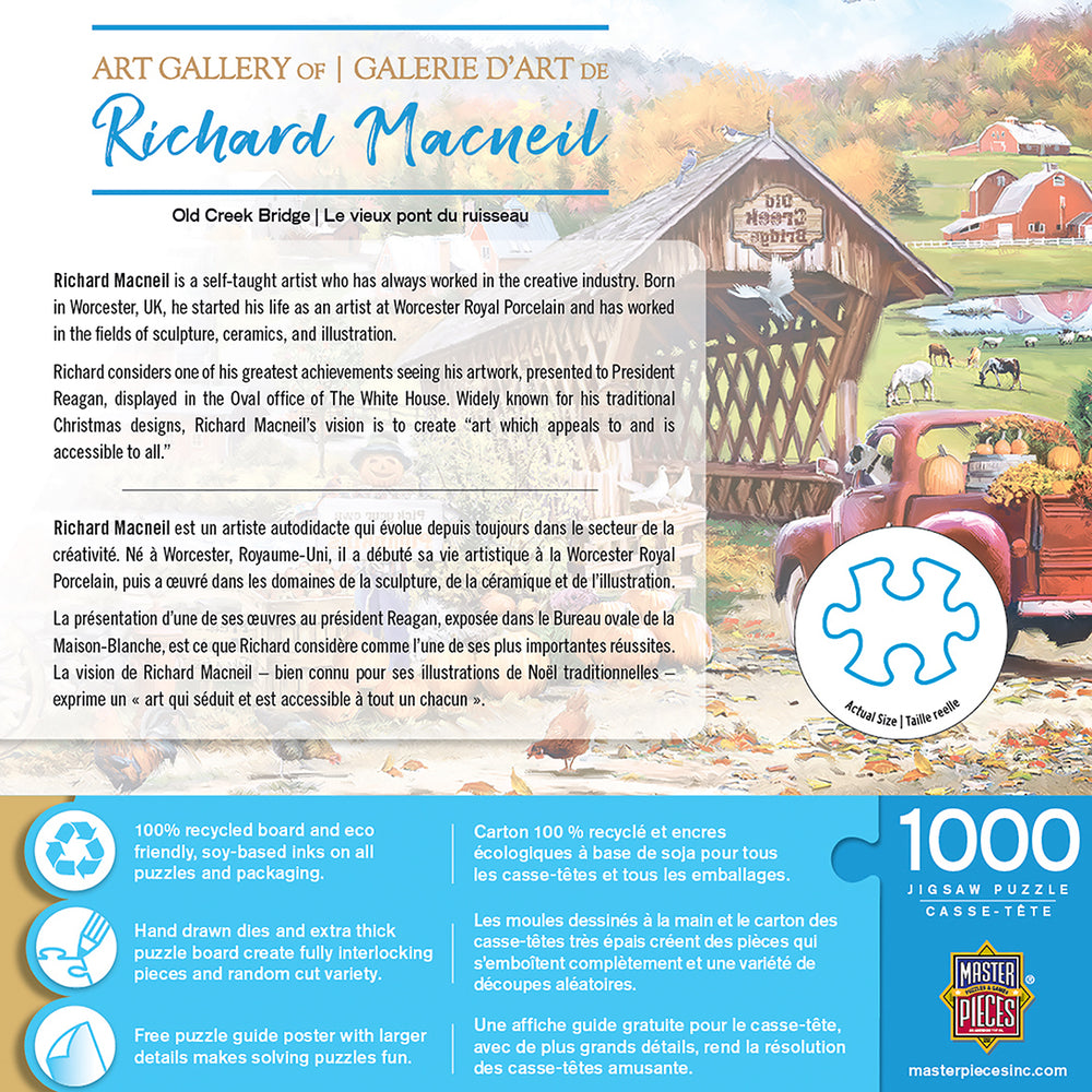 Puzzle Masterpieces: 1000 Piece Art Gallery - Old Creek Bridge