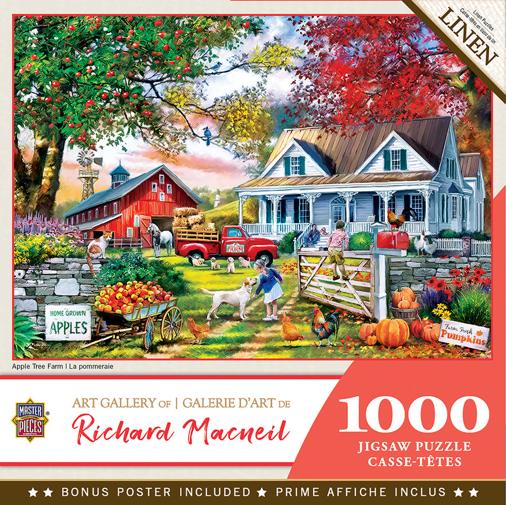Puzzle Masterpieces: 1000 Piece Art Gallery - Apple Tree Farm