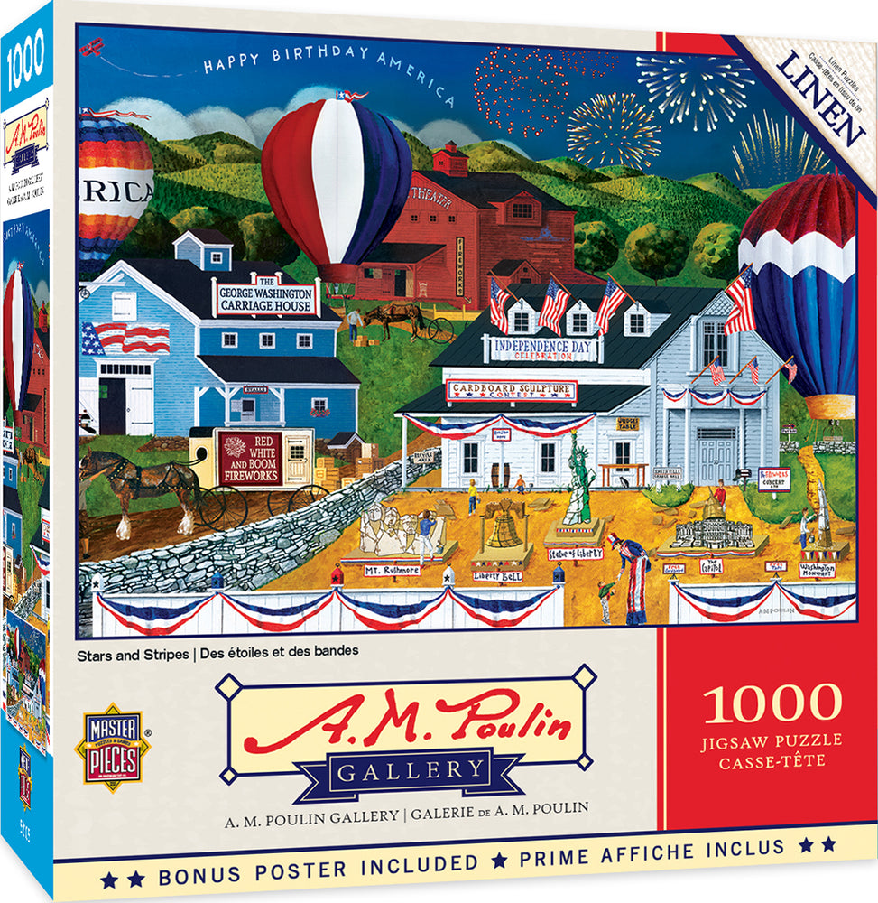 Puzzle Masterpieces: 1000 Piece A. M. Poulin - Stars and Stripes