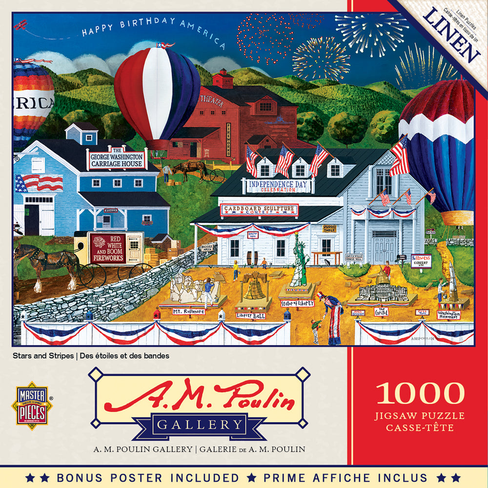 Puzzle Masterpieces: 1000 Piece A. M. Poulin - Stars and Stripes
