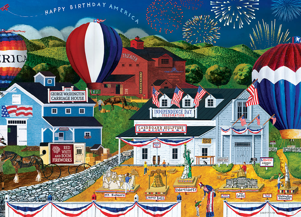 Puzzle Masterpieces: 1000 Piece A. M. Poulin - Stars and Stripes
