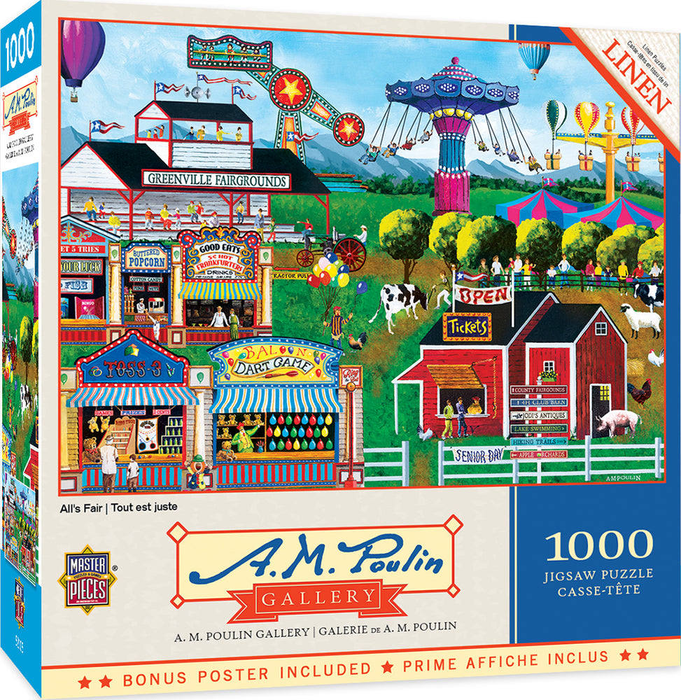 Puzzle Masterpieces: 1000 Piece A. M. Poulin - All's Fair